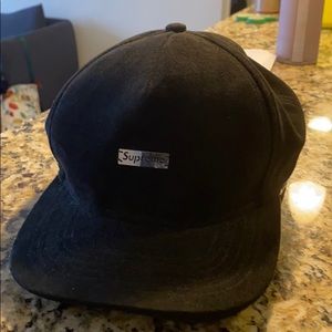 Supreme suede baseball hat